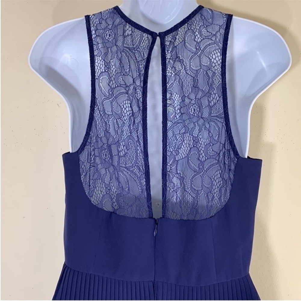 BCBGeneration Lace & Pleat Maxi Chiffon Dress with Front Split. 6. NWT. $178! - Picture 14 of 16